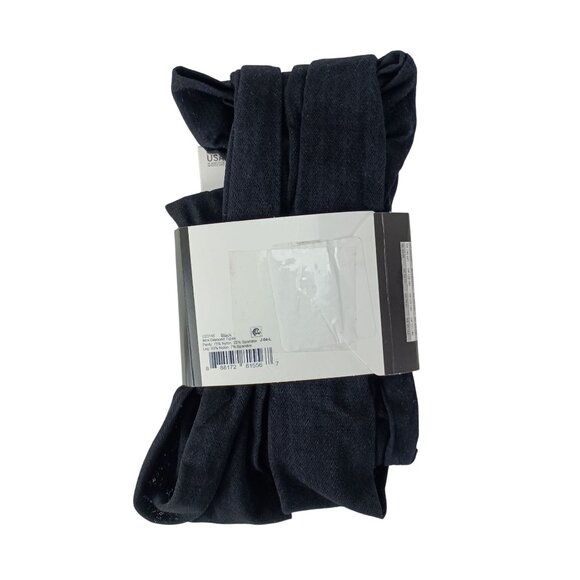 Hue Studio Women's Mini Diamond  Control Top Tights Black Sz. 3 - Picture 2 of 3